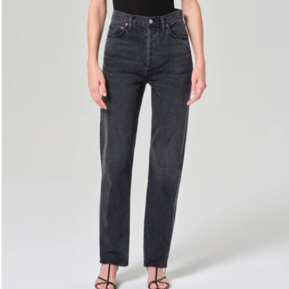 Agolde 90's Pinch Waist in Black Tea